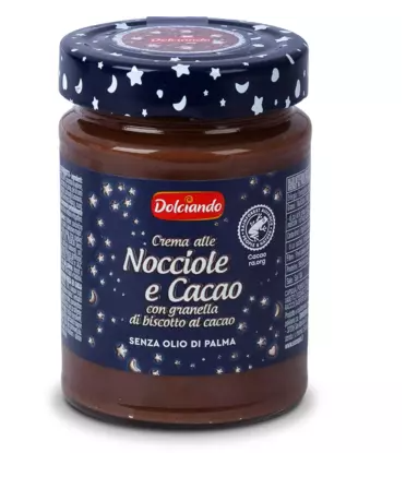 DOLCIANDO Hazelnut and cocoa cream with cocoa cookie crumbs  350g