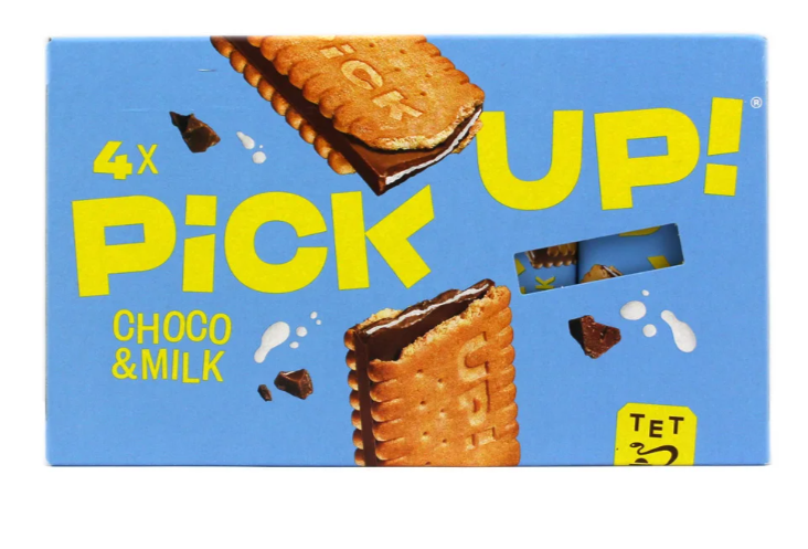 Pick Up! - milk chocolate-filled cookies - 4 x 28g 