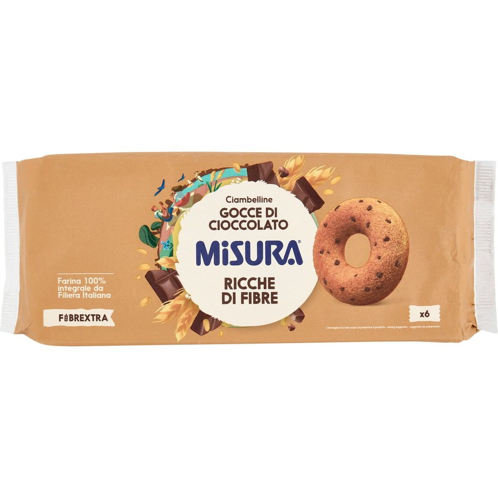Misura Fibrextra Whole-Grain Doughnuts with Chocolate Chips 230g