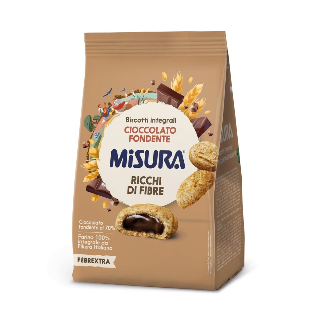 Misura Fibrextra Whole-Wheat Dark Chocolate Cookies 260 g