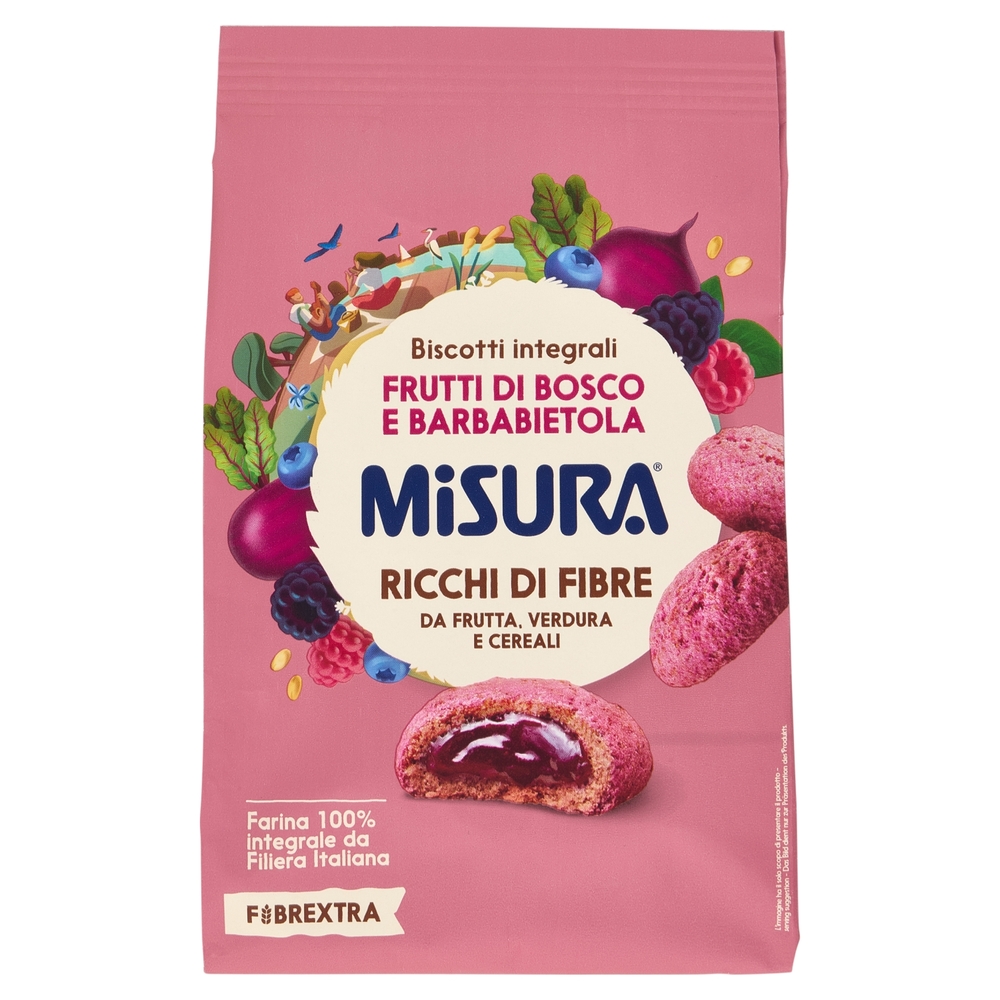 Misura Fibrextra Soft Buns Filled with Berries and Beets, 100% Whole-Wheat Flour, 260 g