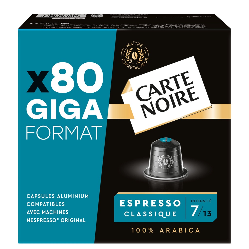 CARTE NOIRE Classic Espresso Coffee Capsules No. 7 (80 capsules)