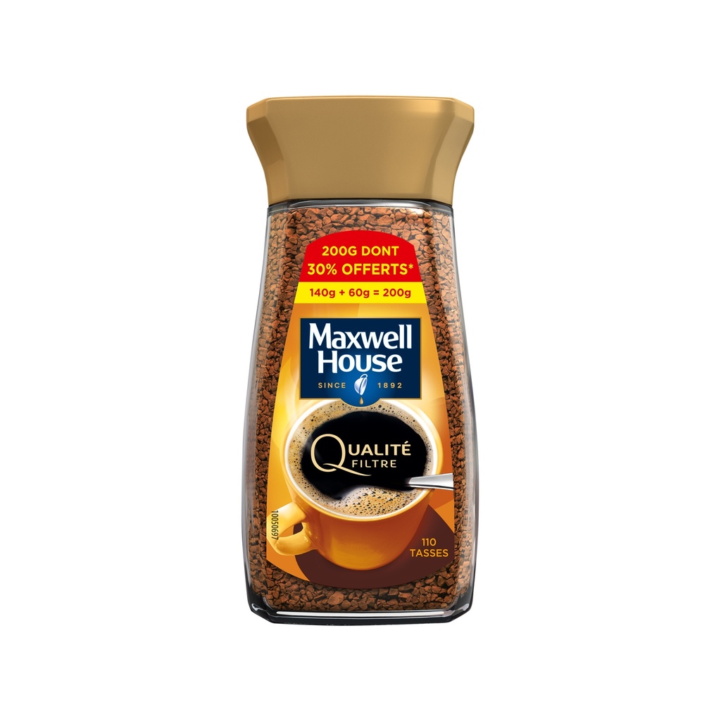 Café soluble filtre MAXWELL 200gr