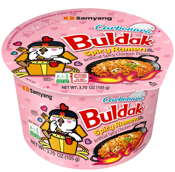 Samyang Buldak Hot Chicken Carbonara Raman Bowl 105g