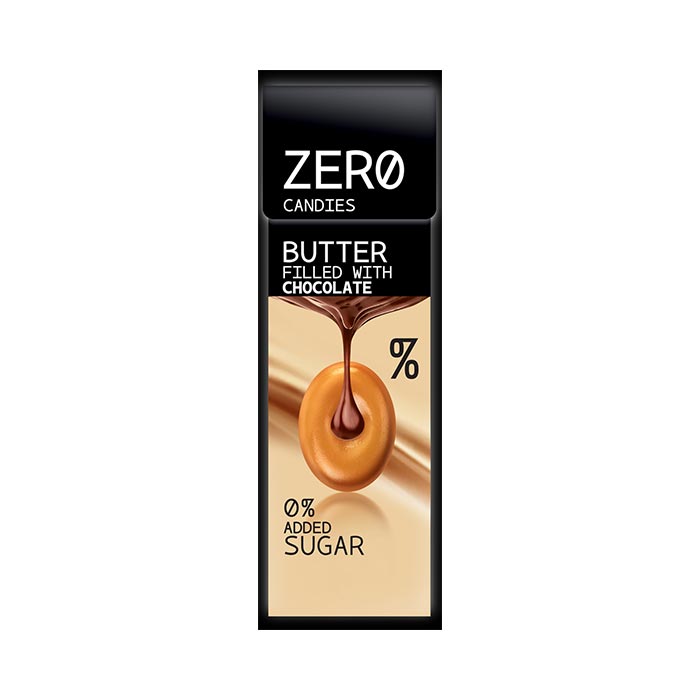 Zero Candies Butter Filled with Chocolate 32 g (Sans Sucre)