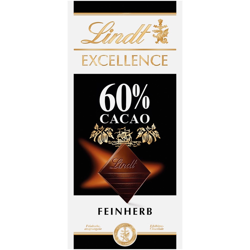 Lindt Excellence 60% Cacao Feinherb 100 gr