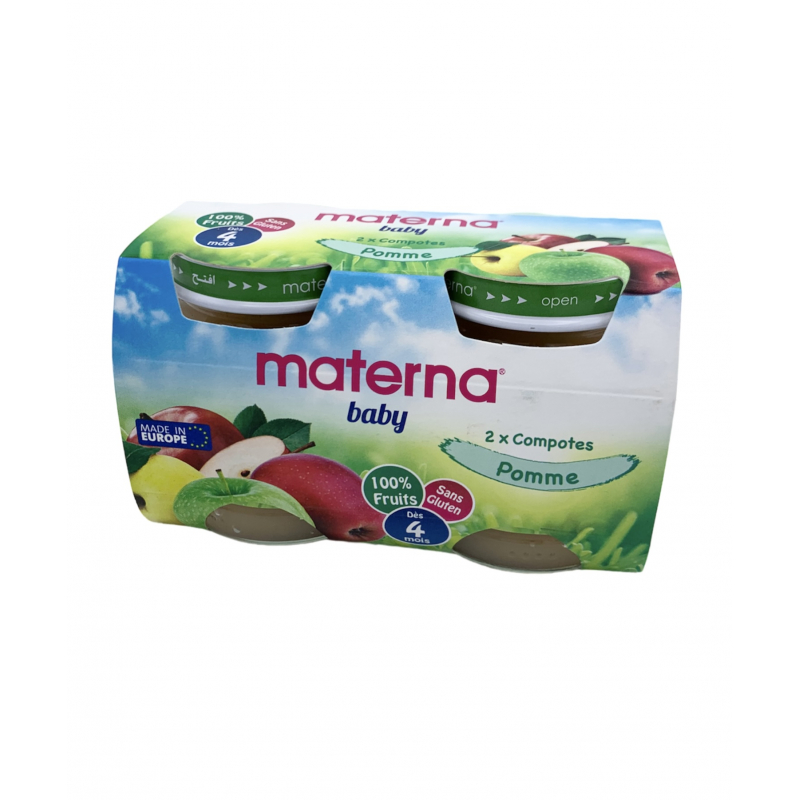 Materna Lot de deux compotes pommes 2x130G