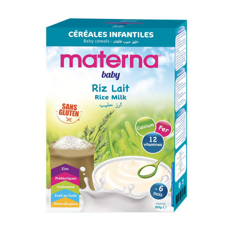 Materna Céréales Riz Lait 200gr 