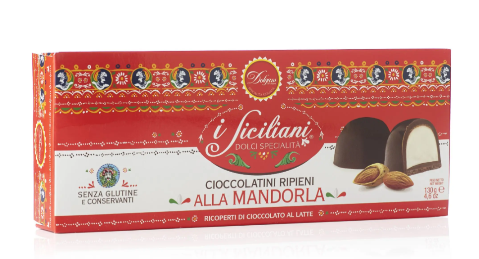 Siciliani Milk chocolate with almond filling 130 gr