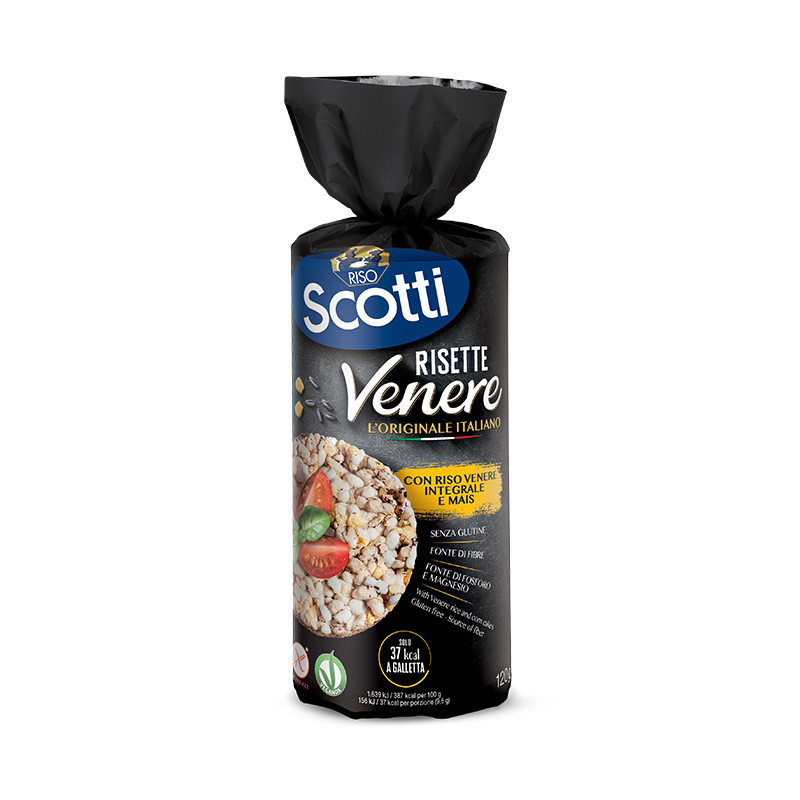 Galettes de riz, Scotti riz Venere noir et maïs 120 gr 