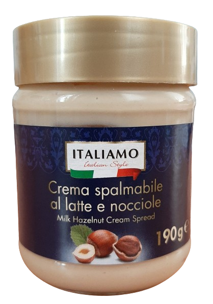 Italiamo Milk and hazelnut cream deluxe 190 gr 