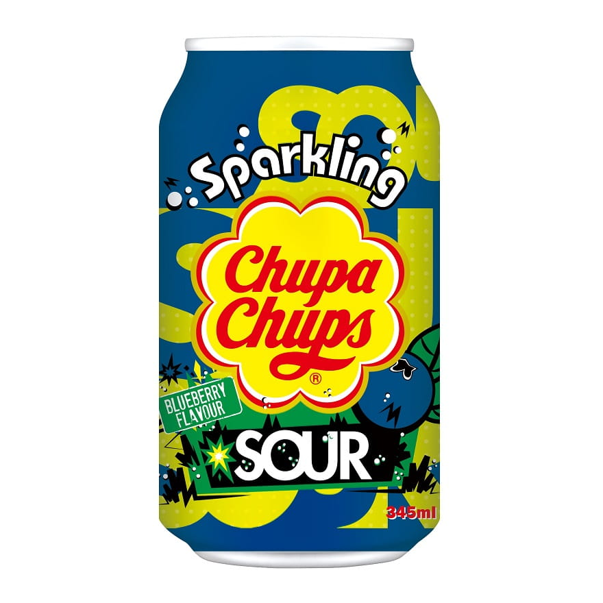 Chupa Chups Sparkling Sour Blueberry 345ml