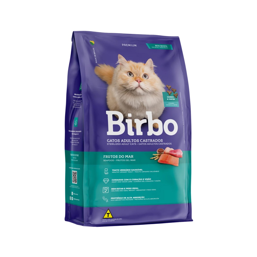 Birbo pour chat adultes stérilisés avec fruits de mer 1kg