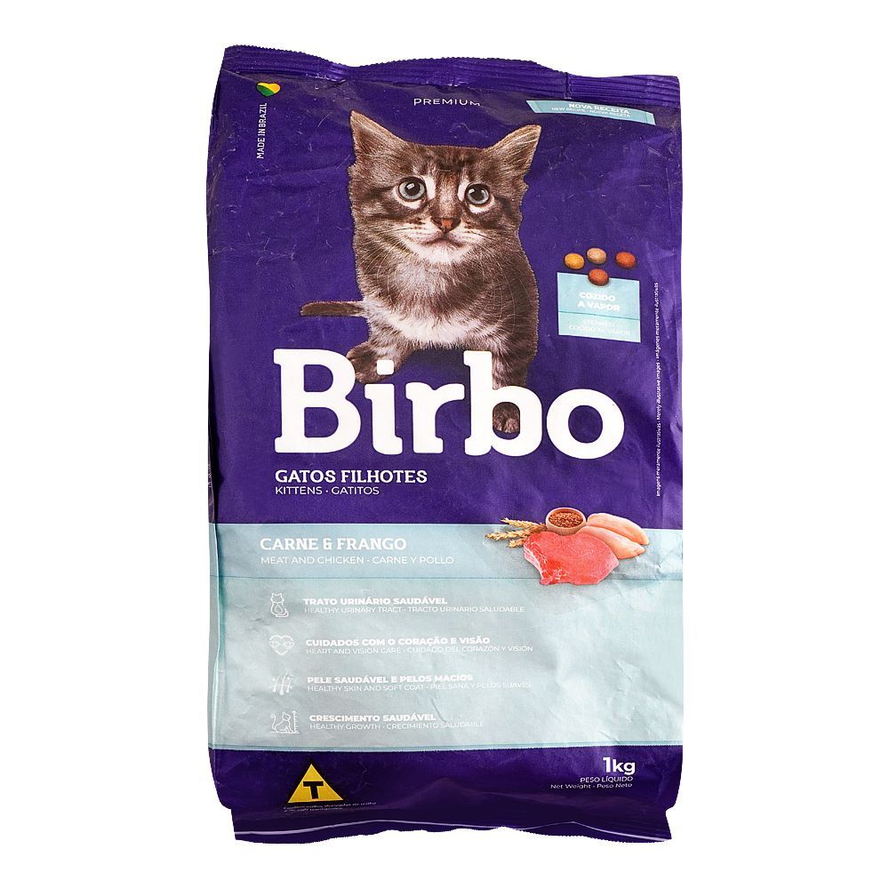 Birbo Premium Meat & Chicken Cat Kitten Food, 1 KG