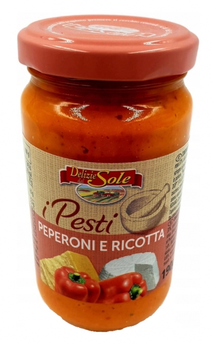 Delizie dal Sole I  Pesto de poivrons et ricotta 190g