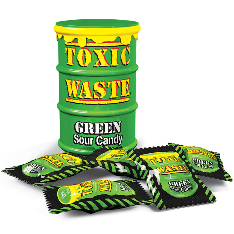 Toxic Waste Green Sour Candy 42g