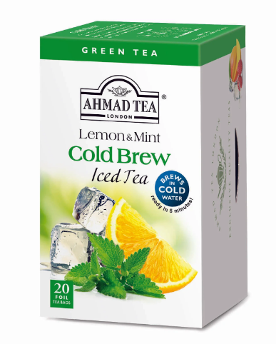 Ahmad Tea Cold brew | Tè verde | Limone e menta 20 bags 