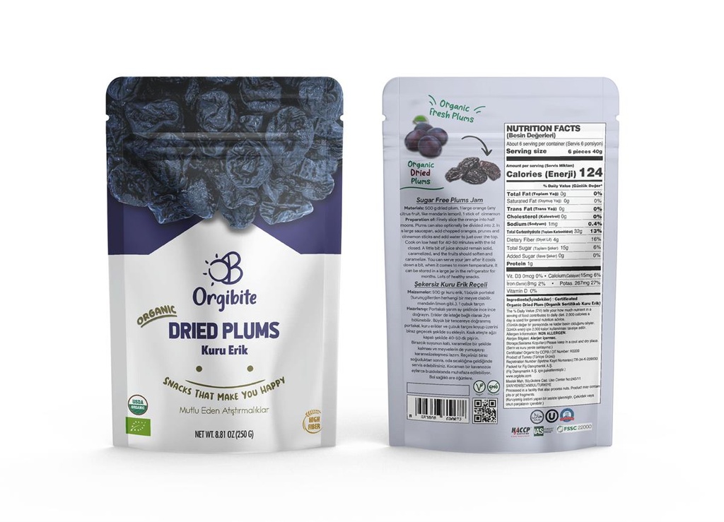 Dried Plums  250 gr