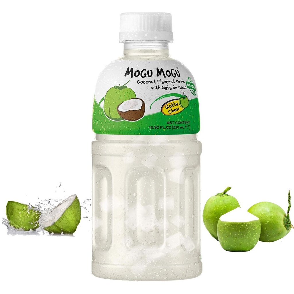 Mogu Mogu Jus Coconut avec la Noix de Coco Fermentée en Cubes. 320ml 