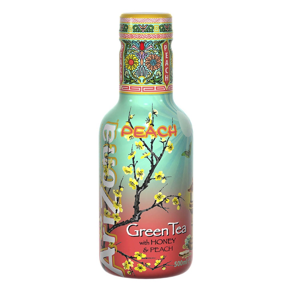 Arizona Green Tea with Honey and Peach‏ Flavour 500ml  