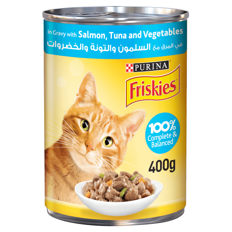 Friskies Cat Sauce with Salmon, Vegetables and Tuna 400 gr