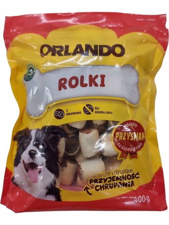 DOG PEDESTRIAN ROLLERS SUGAR-FREE CRISPY ORLANDO BISCUITS 400 gr