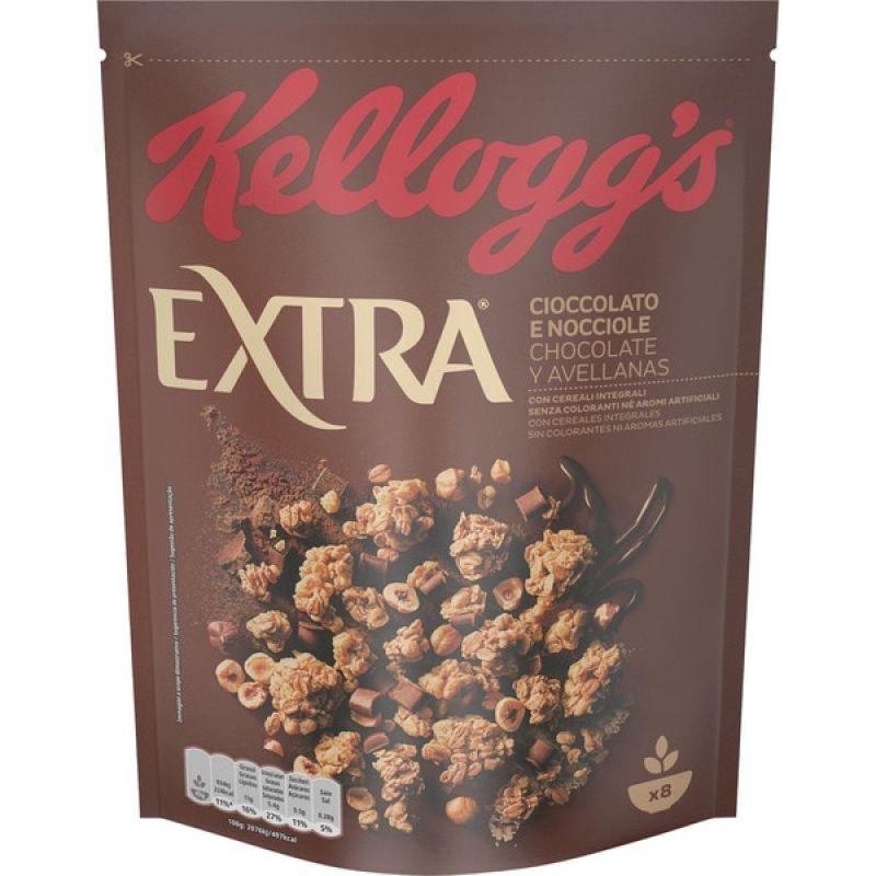 Kellogg's extra chocolat et noisettes 375 gr