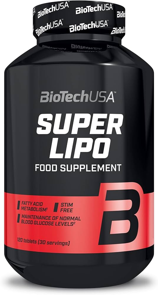 BioTechUSA Super Lipo | Sans caféine | Avec L-carnitine, CLA, HCA, extrait de thé vert | Pour la gestion du poids et le soutien du métabolisme | Sans gluten, 120 comprimés