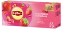 Lipton - Infusion à la fraise et à la rhubarbe - 20 Teabags 